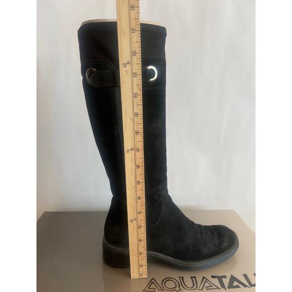 Aquatalia by Marvin K black suede tall riding boots Size 71/2 with Box - Picture 10 of 15